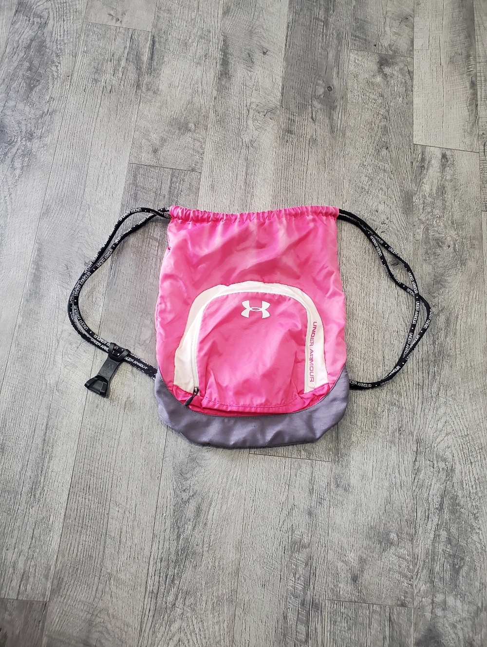 Pink Under Armour Drawstring Bag